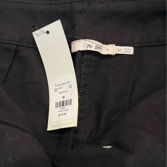 New Mi Ami Black Jean Denim Button Front Mini Skirt Sz M Women’s - Picture 6 of 10